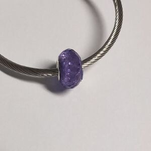 Purple Sparkly Charm for Pandora Style‎ Bracelet